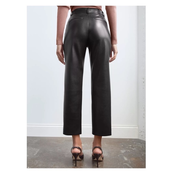 Aritzia Babaton Command Cropped Vegan Leather Trouser Pants Size 4, Spring 2022 - Picture 5 of 16